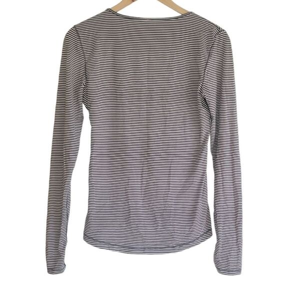 Lululemon Sunset Salutation Long Sleeve Mini Pop Stripe Black Mink Berry Top 6 - Picture 5 of 10